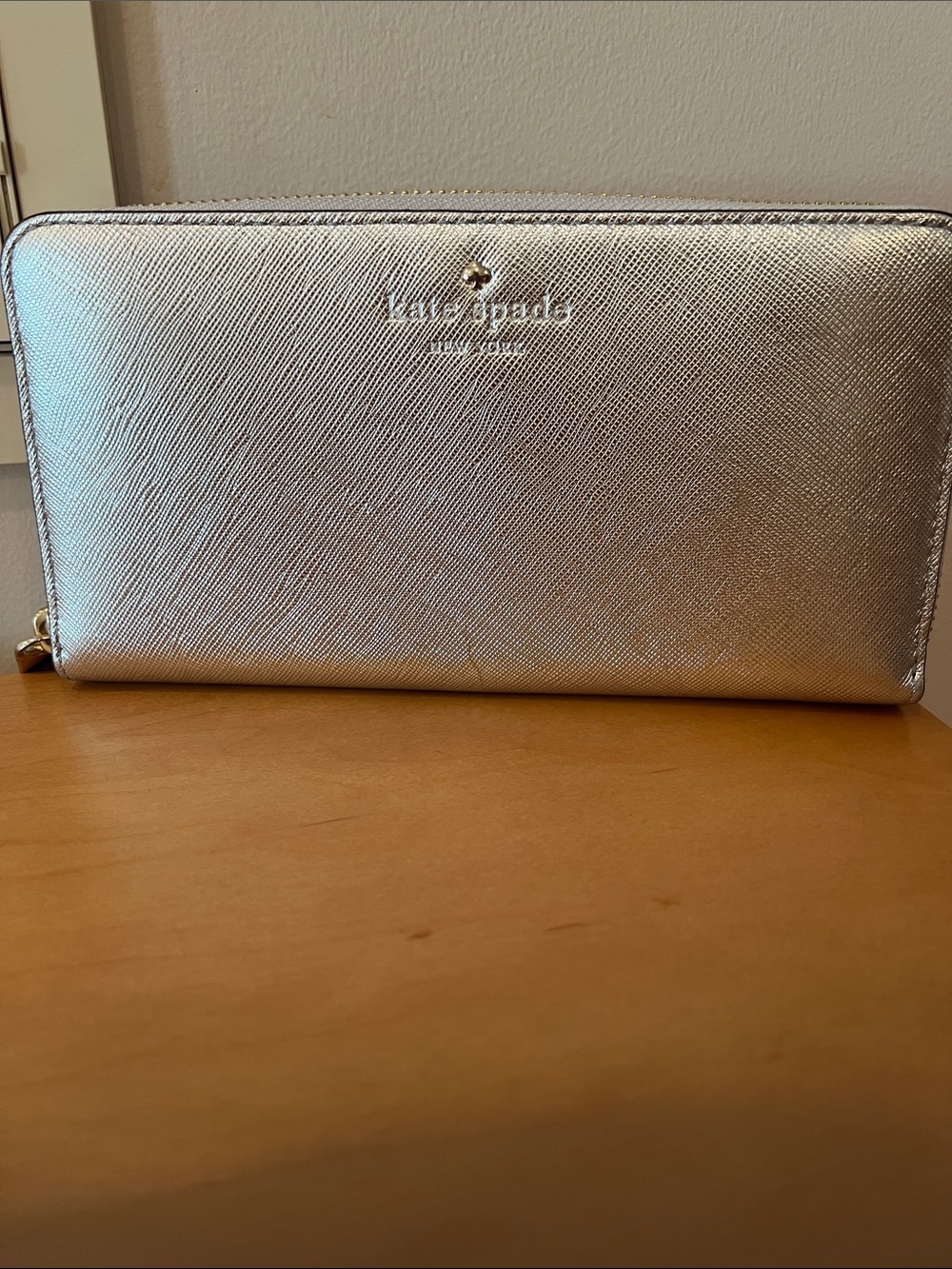 Kate Spade New York Silver Metallic Wallet